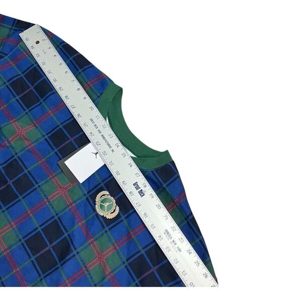 Nike Air Jordan Sweatshirt WMNS 2X Green Brooklynn Fleece‎ Plaid Holiday Festive - Picture 7 of 11